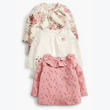Load image into Gallery viewer, Pink Baby 3 Pack Long Sleeve T-Shirts (0mths-18mths) - Allsport