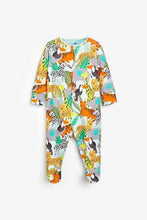 Load image into Gallery viewer, Ochre 3 Pack Leopard Jungle Sleepsuits (up to 18 months) - Allsport
