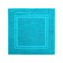 Load image into Gallery viewer, Tapis de bain coton Lola II Turquoise (60x60)