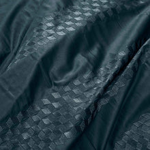 Load image into Gallery viewer, Housse de couette satin de coton Cubes II vert cèdre (260x240) - Allsport