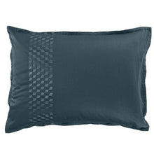 Load image into Gallery viewer, Taie d'oreiller rectangulaire satin de coton Cubes II vert cèdre (50x70) - Allsport