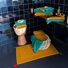 Load image into Gallery viewer, Drap de bain coton Bukhara curcuma (90x150) - Allsport