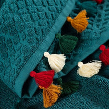 Load image into Gallery viewer, Drap de Douche  coton Bukhara bleu prusse (70x130) - Allsport