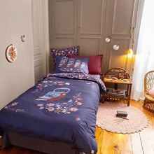Load image into Gallery viewer, Housse de couette réversible pur coton biologique Anouchka fleurs (200x200) - Allsport