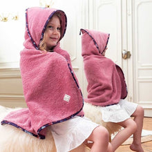 Load image into Gallery viewer, Burnous coton biologique Anouchka azalée (80x80) - Allsport