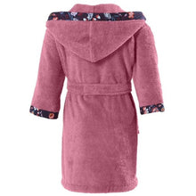 Load image into Gallery viewer, Peignoir enfant coton biologique à capuche Anouchka azalée - Allsport