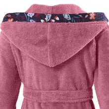 Load image into Gallery viewer, Peignoir enfant coton biologique à capuche Anouchka azalée - Allsport