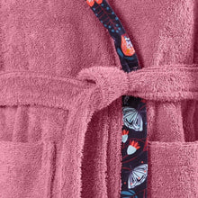 Load image into Gallery viewer, Peignoir enfant coton biologique à capuche Anouchka azalée - Allsport