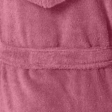 Load image into Gallery viewer, Peignoir enfant coton biologique à capuche Anouchka azalée - Allsport