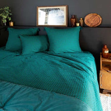 Load image into Gallery viewer, Housse de couette réversible coton et lin Bukhara curcuma (260x240) - Allsport