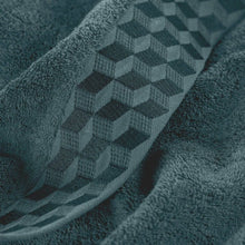Load image into Gallery viewer, Drap de bain coton Cubes II vert cèdre (90x150) - Allsport