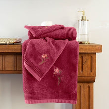 Load image into Gallery viewer, Serviette de toilette coton Hesperis pivoine (50X100) - Allsport