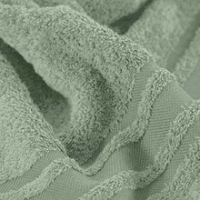 Load image into Gallery viewer, Drap de douche coton Lola II Sauge (70x130) - Allsport