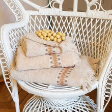 Load image into Gallery viewer, Drap de bain coton Boho beige (90x150) - Allsport