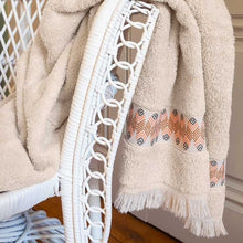 Load image into Gallery viewer, Drap de bain coton Boho beige (90x150) - Allsport