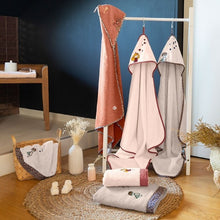 Load image into Gallery viewer, Cape de bain (Burnous) coton biologique Dessine blush (80x80) - Allsport