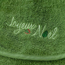 Load image into Gallery viewer, Essuie-mains rond coton Avent vert (70cm) - Allsport