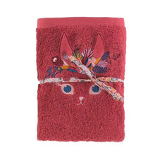 Load image into Gallery viewer, Serviette de toilette coton Kittyful cassis (50X100) - Allsport