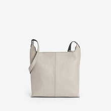 Load image into Gallery viewer, Grey Leather Cross-Body Messenger Bag - Allsport