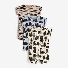 Load image into Gallery viewer, Monochrome Character 3 Pack Rompers (0mths-12mths) - Allsport