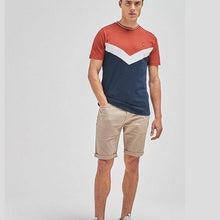 Load image into Gallery viewer, Rust / Navy Chevron T-Shirt - Allsport