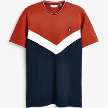 Load image into Gallery viewer, Rust / Navy Chevron T-Shirt - Allsport