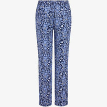 Load image into Gallery viewer, Print Navy Linen Blend Tapered Trousers - Allsport