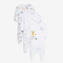 Load image into Gallery viewer, 3 Pack Delicate Appliqué Sleepsuits (0-9mths) - Allsport