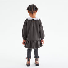 Load image into Gallery viewer, Charcoal Grey Collar Sweat Dress (3mths-6yrs) - Allsport