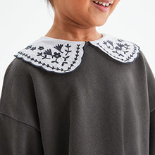 Load image into Gallery viewer, Charcoal Grey Collar Sweat Dress (3mths-6yrs) - Allsport