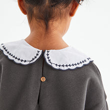 Load image into Gallery viewer, Charcoal Grey Collar Sweat Dress (3mths-6yrs) - Allsport