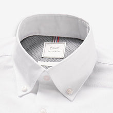 Load image into Gallery viewer, White Regular Fit Short Sleeve Easy Iron Button Down Oxford Shirt