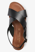 Load image into Gallery viewer, Black Forever Comfort™ Cross Front Slingbacks - Allsport