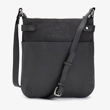 Load image into Gallery viewer, Black Leather Messenger Bag - Allsport
