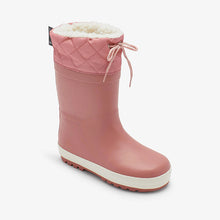 Load image into Gallery viewer, Pink Thermal Thinsulate™ Lined Cuff Wellies (Older Girls)