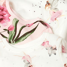 Load image into Gallery viewer, Pink/Cream 3 Pack Fairy Appliqué Snuggle Pyjamas (9mths-8yrs) - Allsport