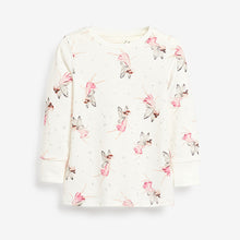 Load image into Gallery viewer, Pink/Cream 3 Pack Fairy Appliqué Snuggle Pyjamas (9mths-8yrs) - Allsport