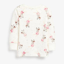 Load image into Gallery viewer, Pink/Cream 3 Pack Fairy Appliqué Snuggle Pyjamas (9mths-8yrs) - Allsport