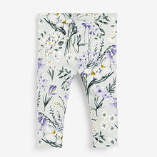 Load image into Gallery viewer, Teal Blue Green Floral Baby Top And Legging Set (0-18mths)