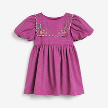 Load image into Gallery viewer, Lilac Embroidered Bib Collar Dress (3mths-6yrs) - Allsport