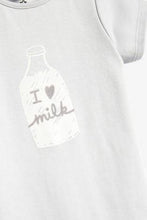 Load image into Gallery viewer, Monochrome 3 Pack I Love Milk Rompers (up to 18 months) - Allsport