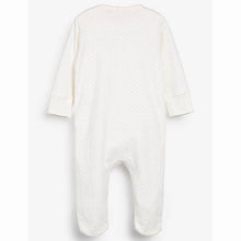 Load image into Gallery viewer, Pink/White 2 Pack Mummy And Daddy Elephant Sleepsuits (0MTH-18MTHS) - Allsport