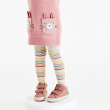 Load image into Gallery viewer, Pink Rainbow Bunny Jumper Dress & Tights Set (3mths-4yrs)