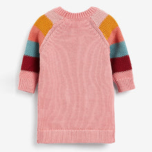 Load image into Gallery viewer, Pink Rainbow Bunny Jumper Dress & Tights Set (3mths-4yrs)