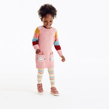 Load image into Gallery viewer, Pink Rainbow Bunny Jumper Dress & Tights Set (3mths-4yrs)