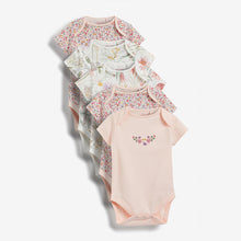 Load image into Gallery viewer, Pink Bunny 5 Pack Short Sleeve Bodysuits (0-18mths) - Allsport