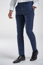 Load image into Gallery viewer, BRIGHT BLUE CHECK SUIT TROUSER - Allsport