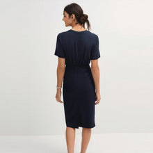 Load image into Gallery viewer, Navy Tailored Fit Pencil Skirt - Allsport