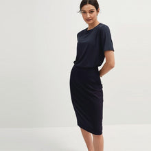 Load image into Gallery viewer, Navy Tailored Fit Pencil Skirt - Allsport