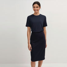 Load image into Gallery viewer, Navy Tailored Fit Pencil Skirt - Allsport